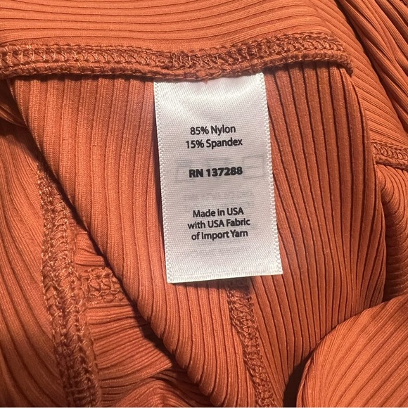 NWT Year of Ours Terracotta Ribbed Football Leggings - Picture 8 of 13